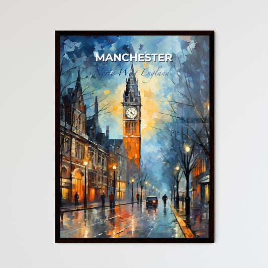 Manchester, North West England, A Poster of a clock tower on a street Default Title