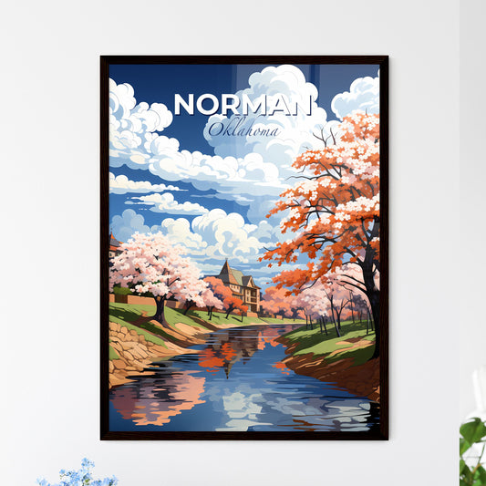 Norman, Oklahoma, A Poster of a river running through a village Default Title