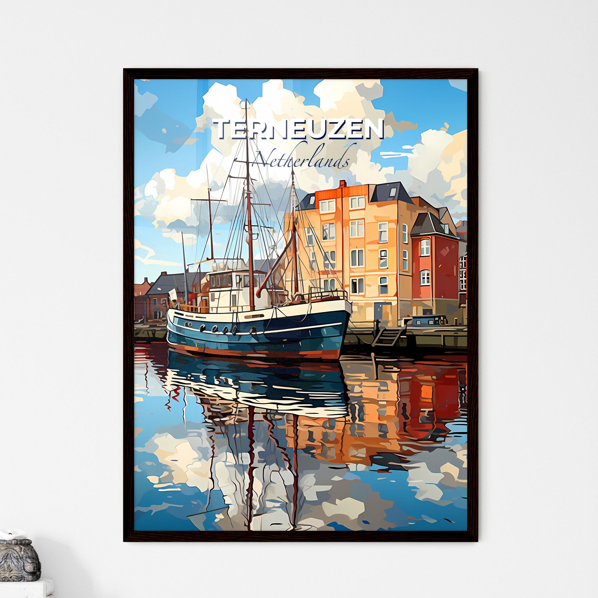 Terneuzen, Netherlands, A Poster of a boat on the water Default Title