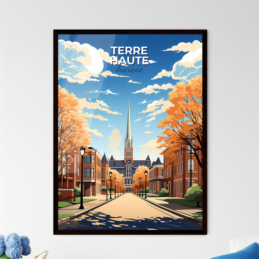 Terre Haute, Indiana, A Poster of a street with trees and a church Default Title