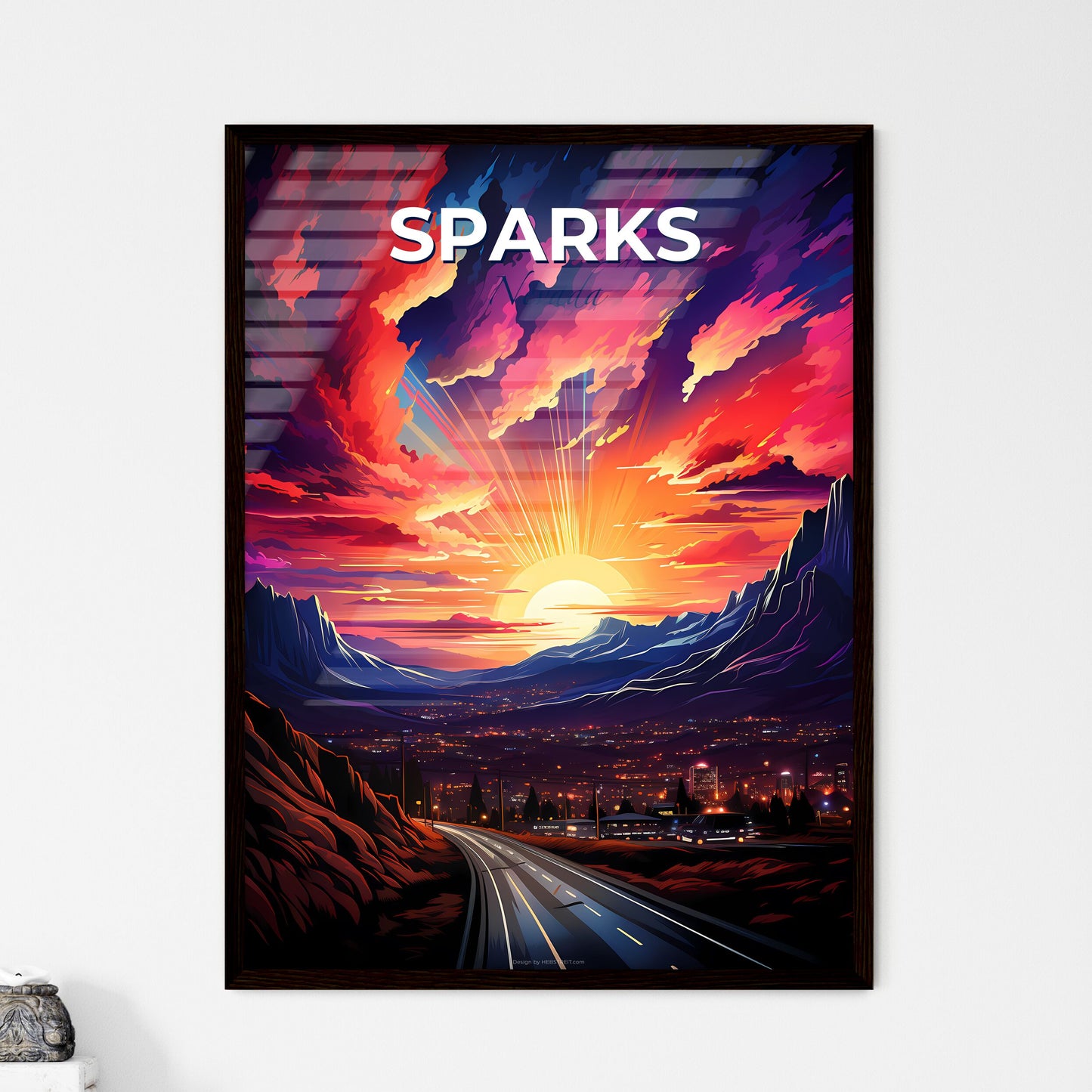 Sparks, Nevada, A Poster of a sunset over a city Default Title