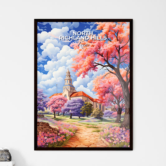 North Richland Hills, Texas, A Poster of a painting of a church and trees Default Title