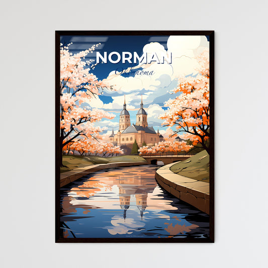 Norman, Oklahoma, A Poster of a river with a castle and trees Default Title