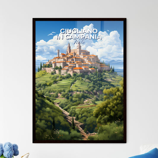Giugliano In Campania, Italy, A Poster of a city on a hill Default Title