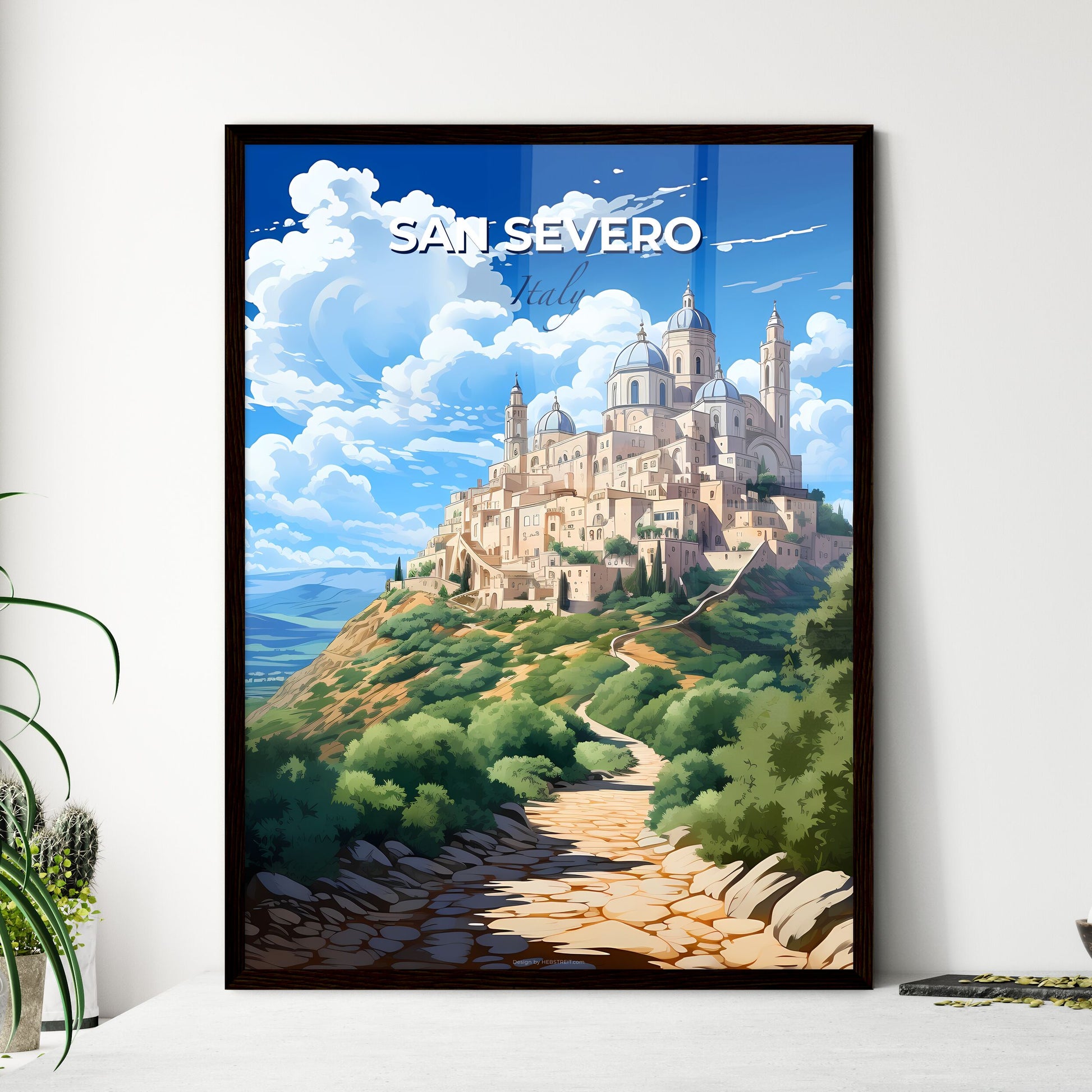 San Severo, Italy, A Poster of a castle on a hill with Mont Saint-Michel in the background Default Title
