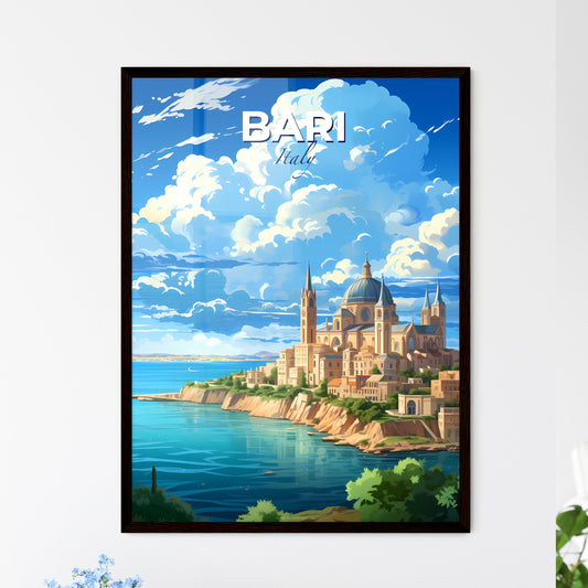 Bari, Italy, A Poster of a castle on a hill by the water Default Title