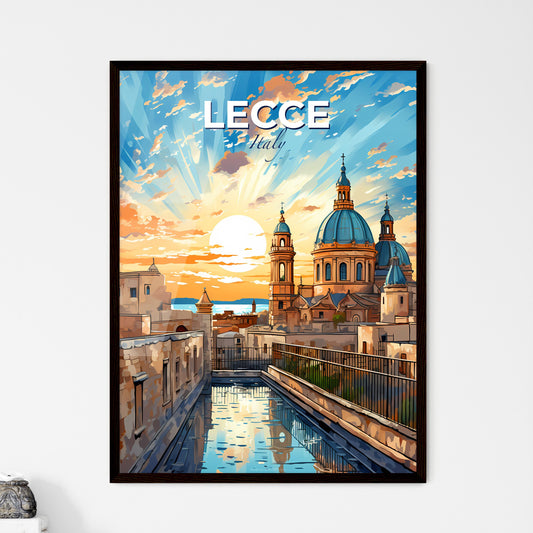 Lecce, Italy, A Poster of a water in a pool with a building in the background Default Title