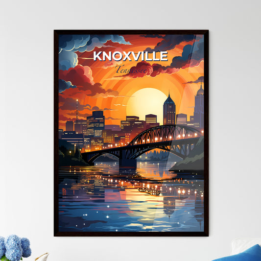 Knoxville, Tennessee, A Poster of a bridge over a river with a city in the background Default Title