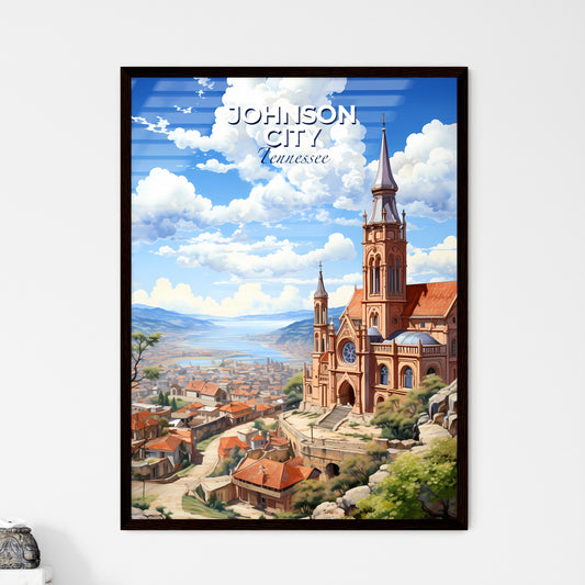 Johnson City, Tennessee, A Poster of a building on a hill with a city in the background Default Title