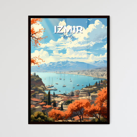 Izmir, Turkey, A Poster of a city with boats on the water Default Title
