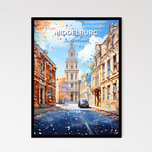 Middelburg, Netherlands, A Poster of a car on a street in a city Default Title