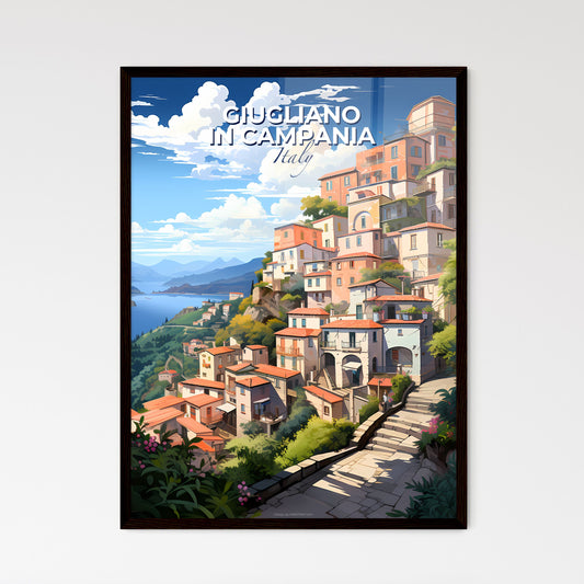 Giugliano In Campania, Italy, A Poster of a city on a hill Default Title