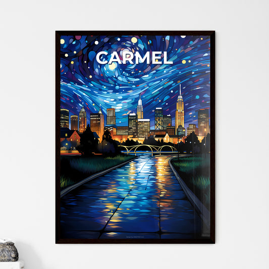 Carmel, Indiana, A Poster of a city with a starry sky Default Title