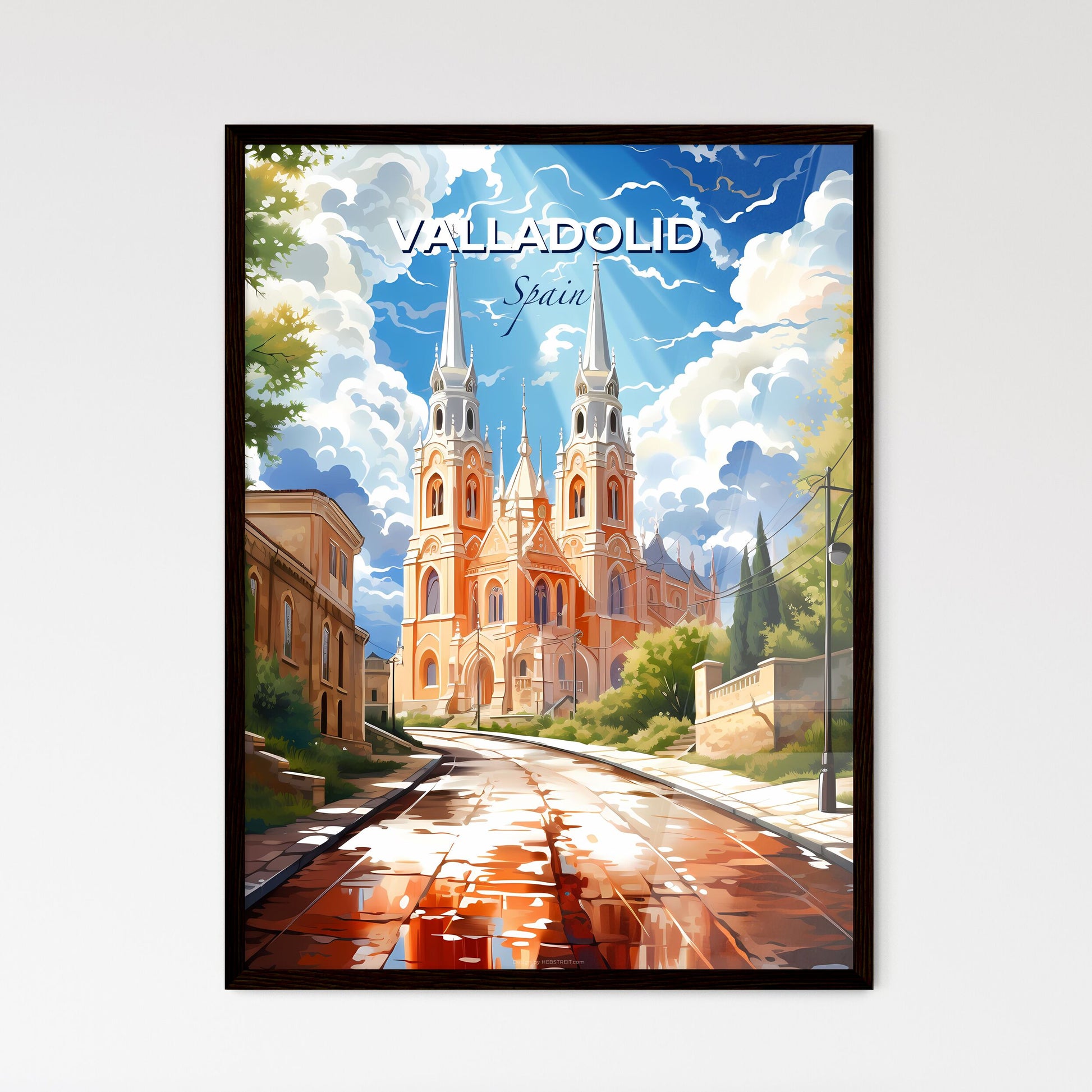 Valladolid, Spain, A Poster of a road leading to a church Default Title