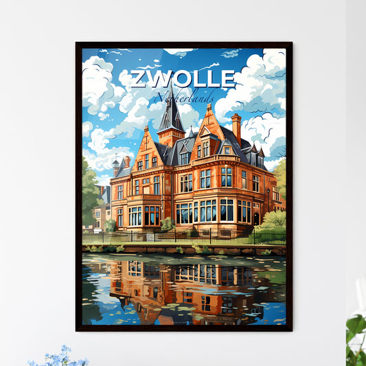 Zwolle, Netherlands, A Poster of a large building next to a body of water Default Title