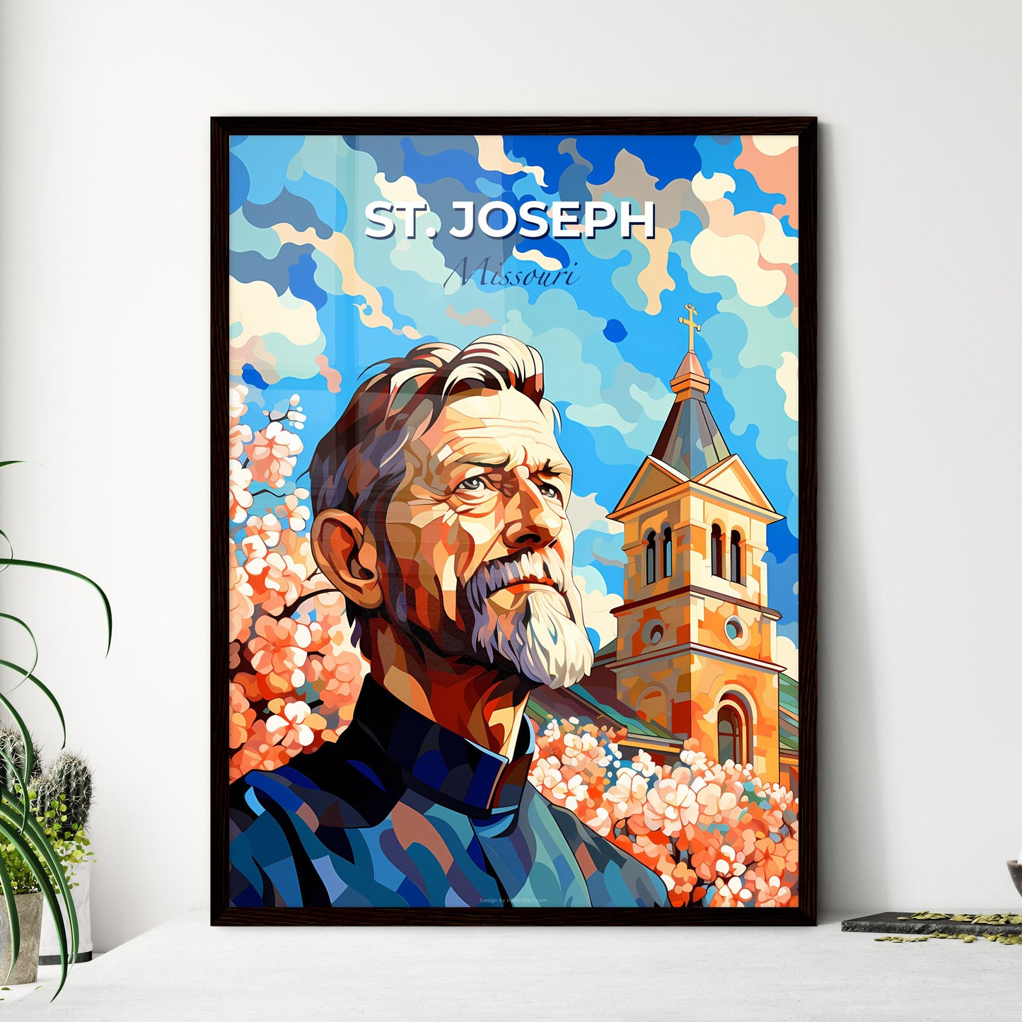 St. Joseph, Missouri, A Poster of a man with a beard and a church in the background Default Title
