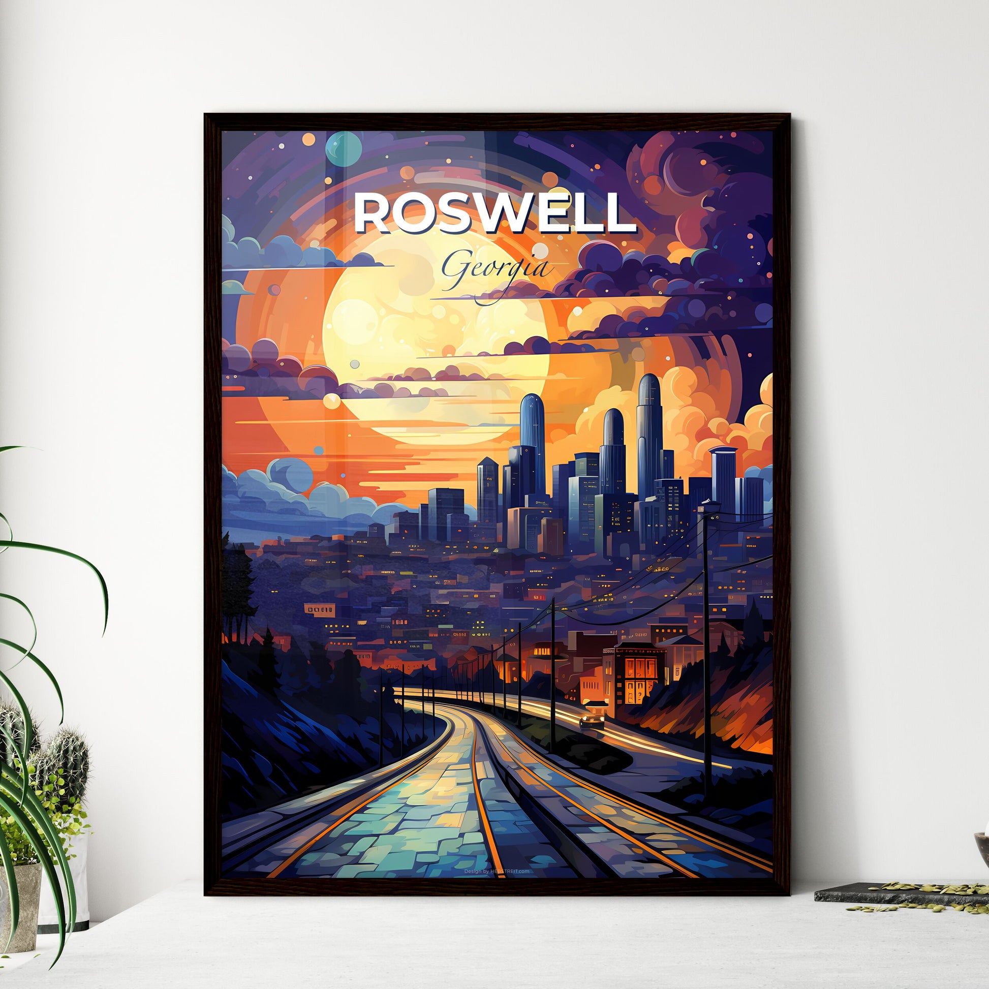 Roswell, Georgia, A Poster of a road leading to a city Default Title