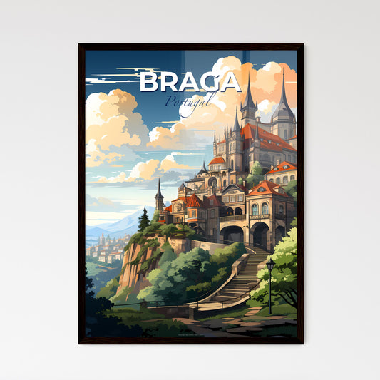 Braga, Portugal, A Poster of a castle on a hill Default Title