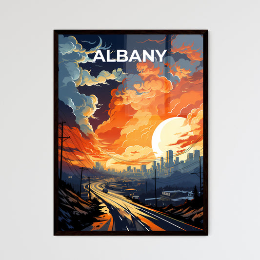 Albany, Georgia, A Poster of a city landscape with clouds and power lines Default Title