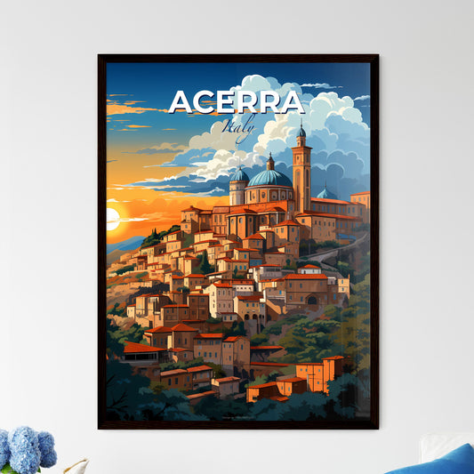 Acerra, Italy, A Poster of a painting of a city on a hill Default Title