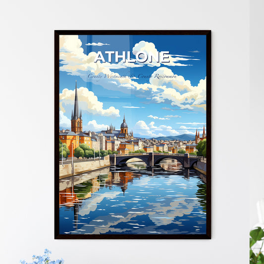 Athlone, County Westmeath & County Roscommon, A Poster of a river with a bridge over a city Default Title