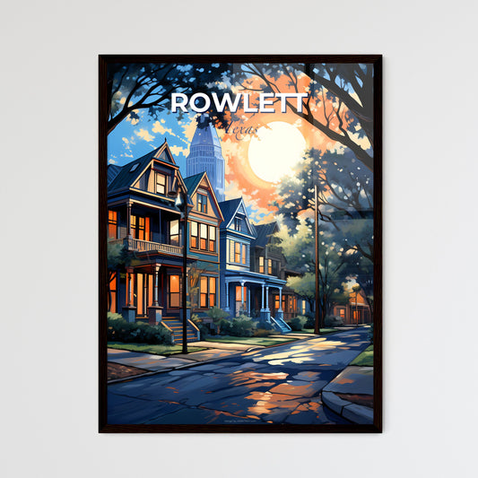 Rowlett, Texas, A Poster of a street with trees and houses in the background Default Title