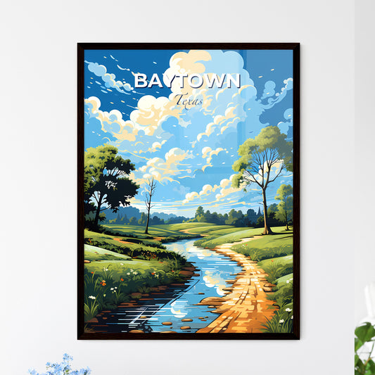 Baytown, Texas, A Poster of a river running through a grassy field Default Title