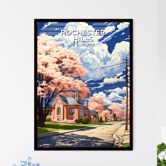 Rochester Hills, Michigan, A Poster of a street with trees and houses Default Title