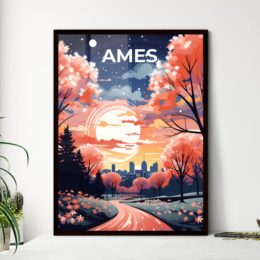 Ames, Iowa, A Poster of a landscape with trees and a road Default Title