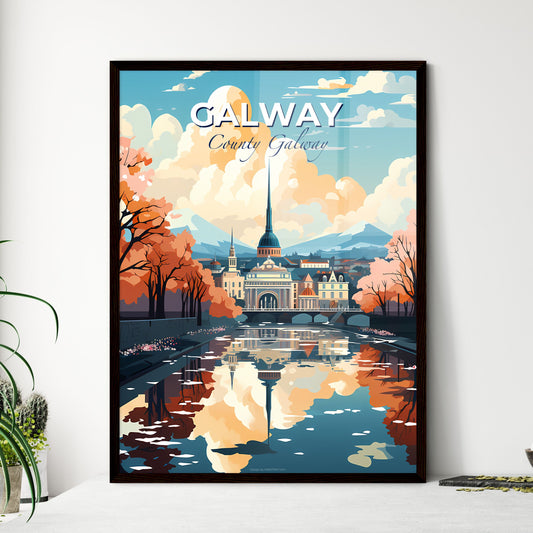 Galway, County Galway, A Poster of a water body with trees and a building in the background Default Title