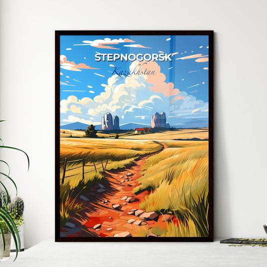 Stepnogorsk, Kazakhstan, A Poster of a dirt path through a field Default Title
