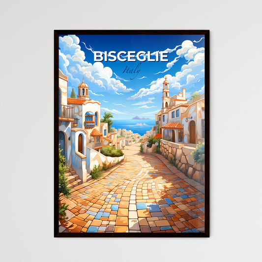 Bisceglie, Italy, A Poster of a street with buildings and trees Default Title