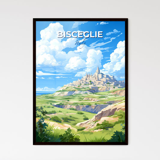Bisceglie, Italy, A Poster of a landscape of a town on a hill Default Title