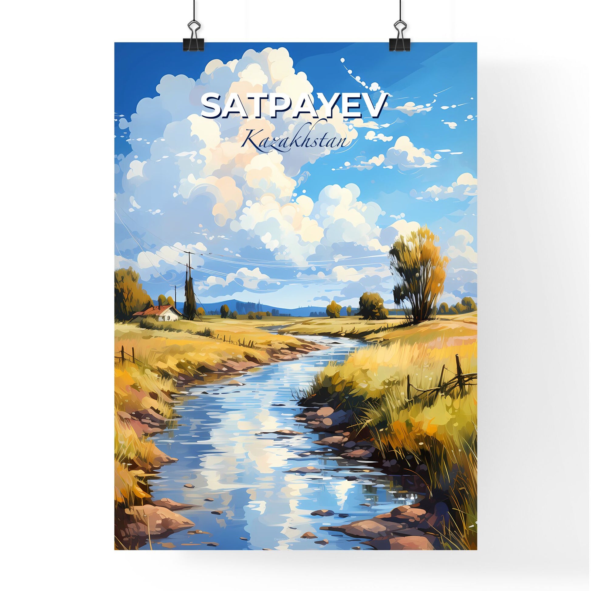 Satpayev, Kazakhstan, A Poster of a river running through a field Default Title