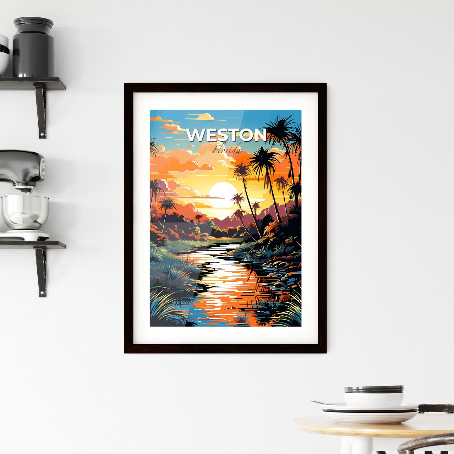 Weston, Florida, A Poster of a river running through a tropical forest Default Title