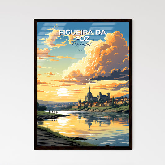 Figueira Da Foz, Portugal, A Poster of a river with a city and buildings in the background Default Title