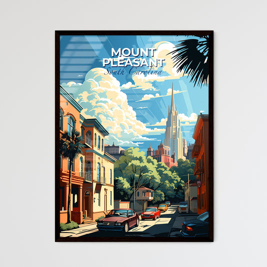 Mount Pleasant, South Carolina, A Poster of a street with cars and trees in front of a building Default Title