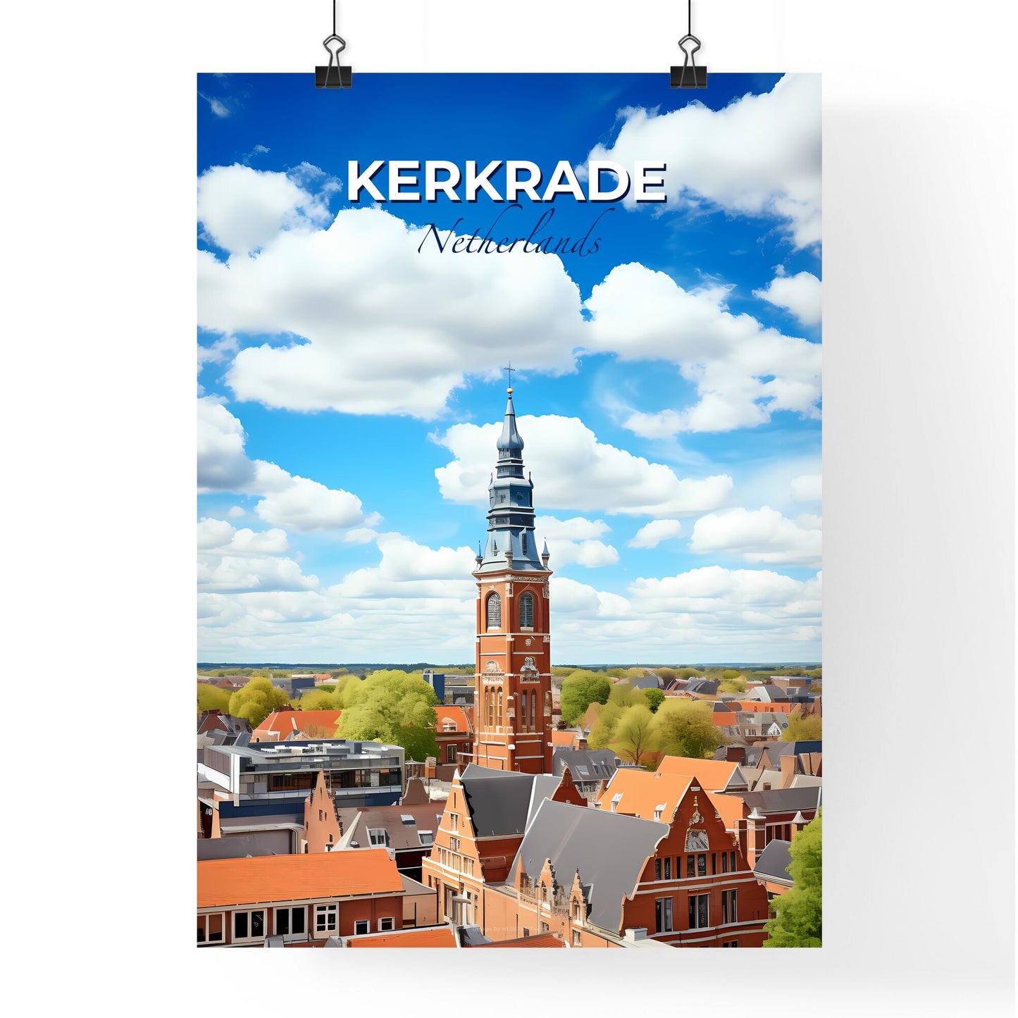 Kerkrade, Netherlands, A Poster of a tower in a city Default Title