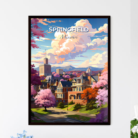 Springfield, Missouri, A Poster of a landscape of a town with trees and buildings Default Title