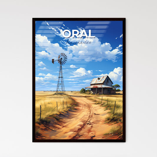 Oral, Kazakhstan, A Poster of a windmill in a field Default Title