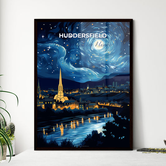 Huddersfield, Yorkshire and the Humber, A Poster of a night sky over a city Default Title