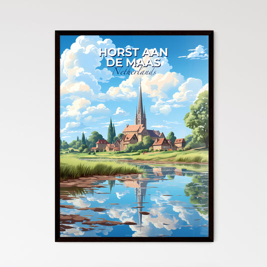 Horst Aan De Maas, Netherlands, A Poster of a water body with a building and trees Default Title