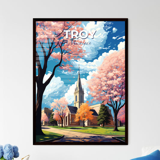 Troy, Michigan, A Poster of a church with trees in front of it Default Title