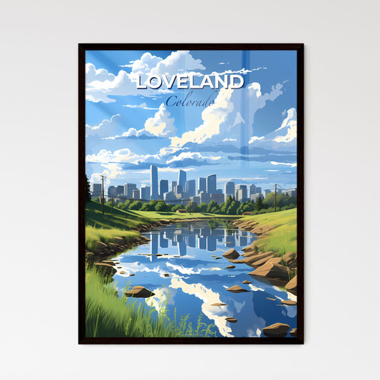 Loveland, Colorado, A Poster of a river with a city in the background Default Title