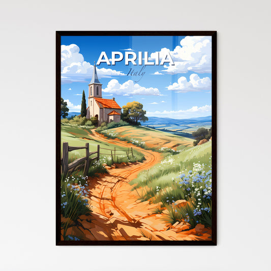 Aprilia, Italy, A Poster of a painting of a church in a field Default Title