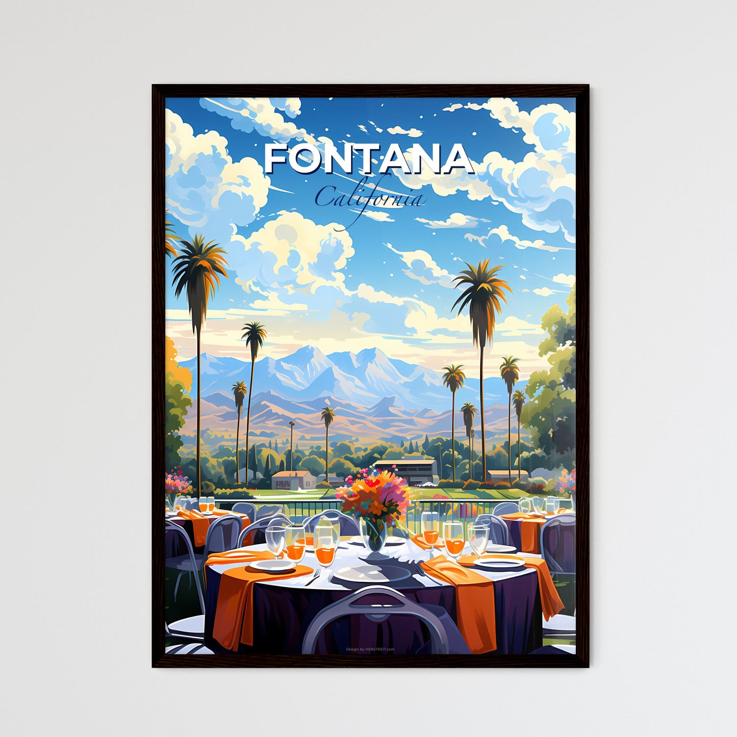 Fontana, California, A Poster of a table set for a dinner party Default Title