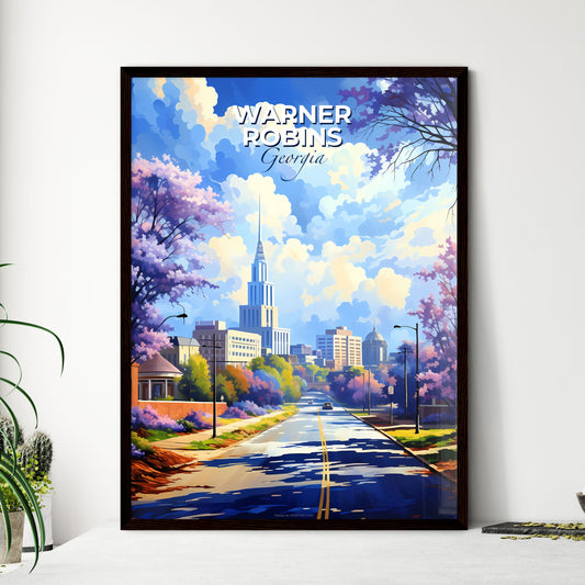 Warner Robins, Georgia, A Poster of a road with trees and buildings in the background Default Title
