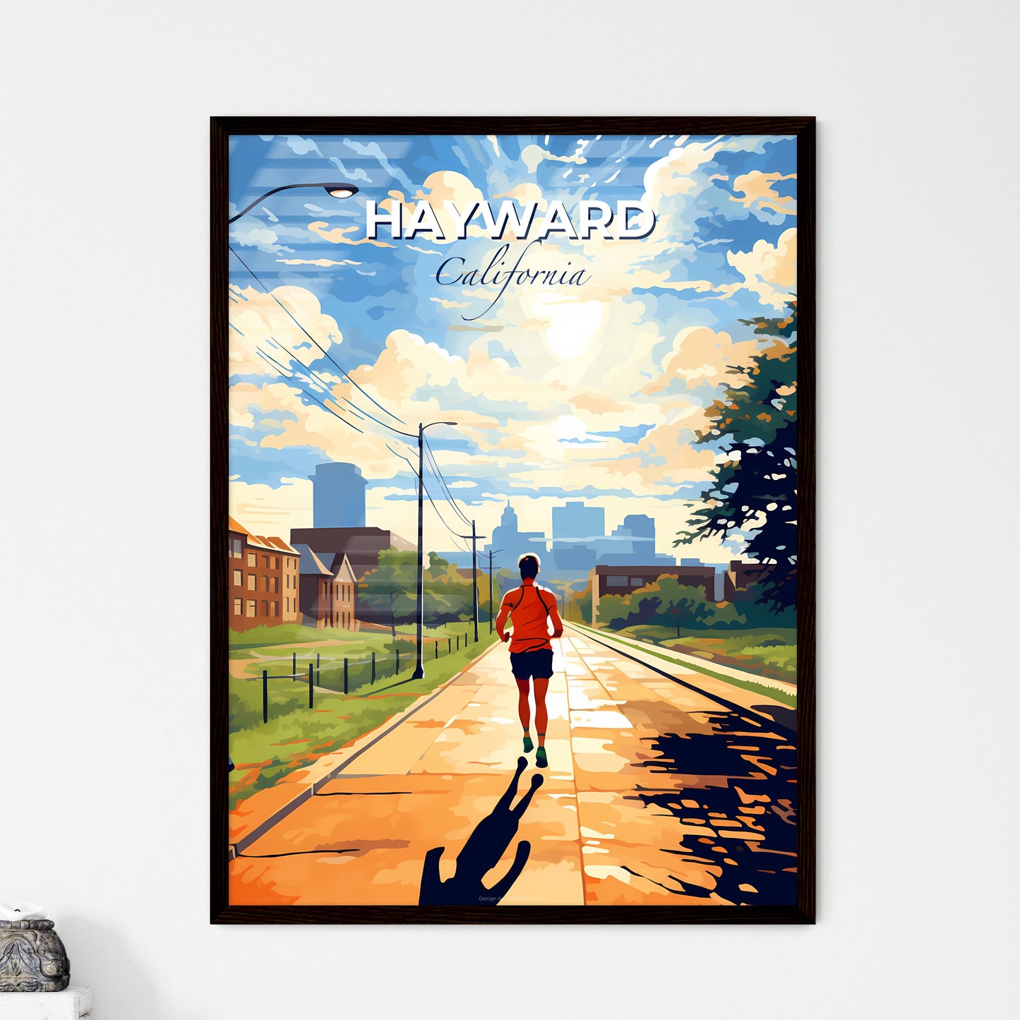 Hayward, California, A Poster of a person running on a sidewalk Default Title