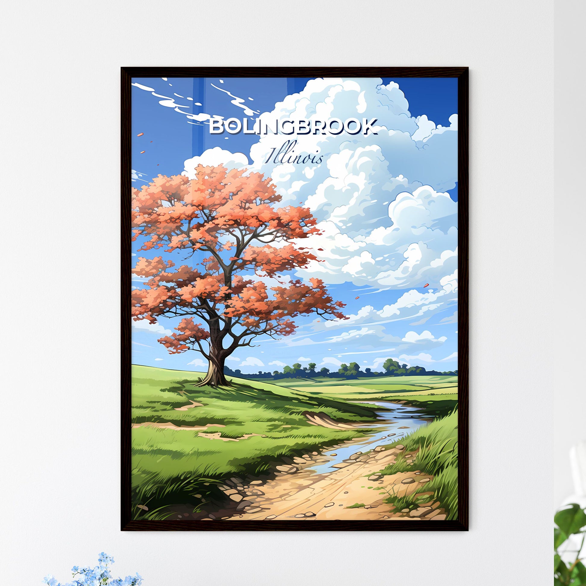Bolingbrook, Illinois, A Poster of a tree in a grassy field Default Title