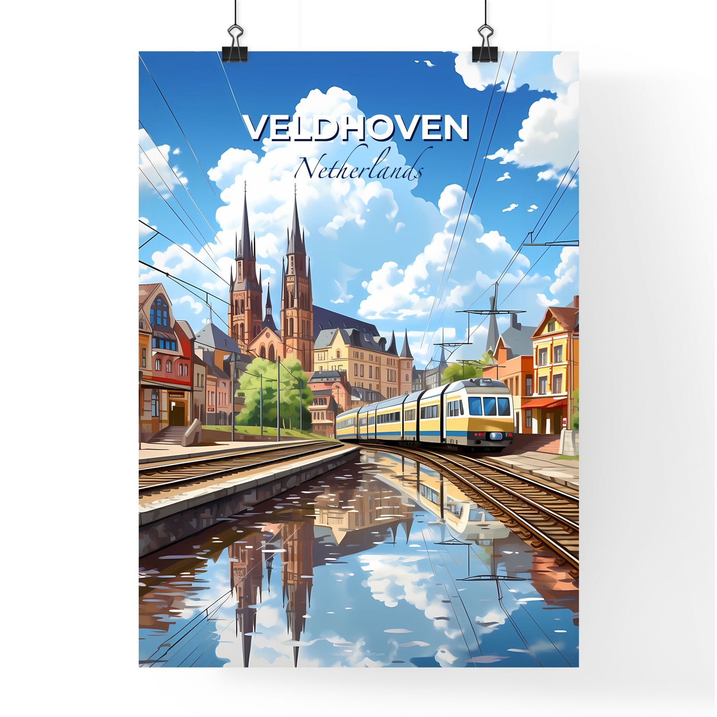Veldhoven, Netherlands, A Poster of a train on the tracks Default Title